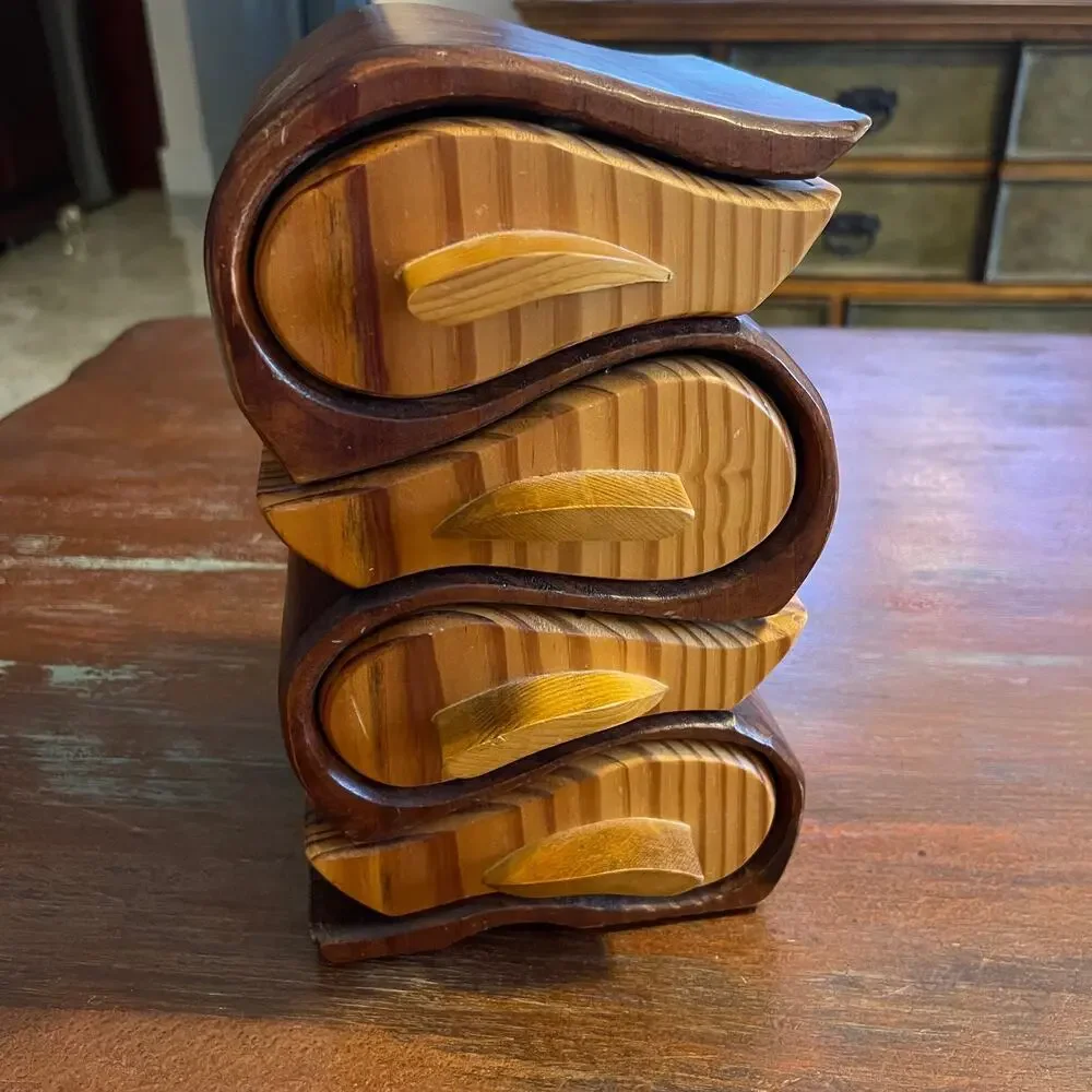 Aurora Bandsaw George Rogers Handmade Teardrop Carved Keepsake Box